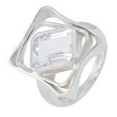 Genesis White Solitaire Statement Ring Elegant Design
